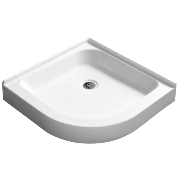 Anzzi Randi 36 x 36" Neo-Round Double Threshold Shower Base in White SB-AZ01RO - main